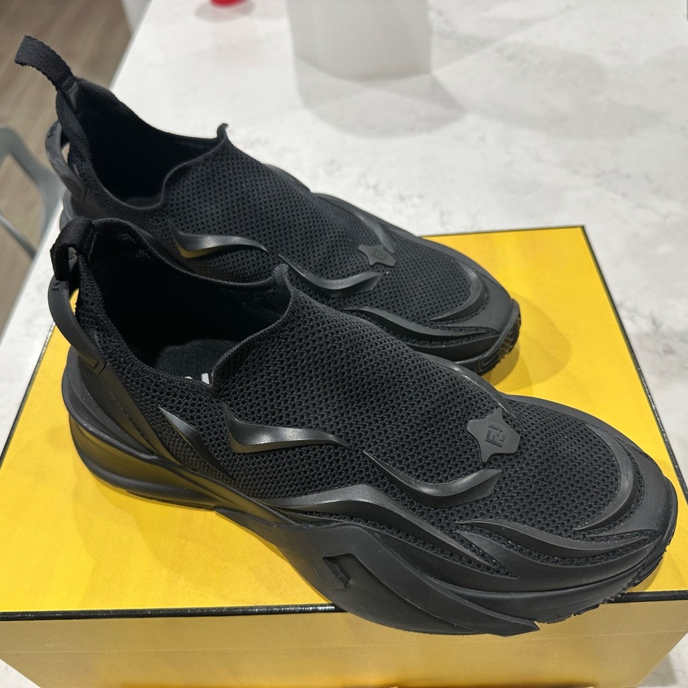 Authentic Fendi Flow Black Sneakers. Size 10